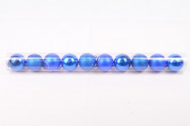 ESFERA NAVIDAD Nº5 AZUL TUBO 10 unid.(GD072) (CES) (2)